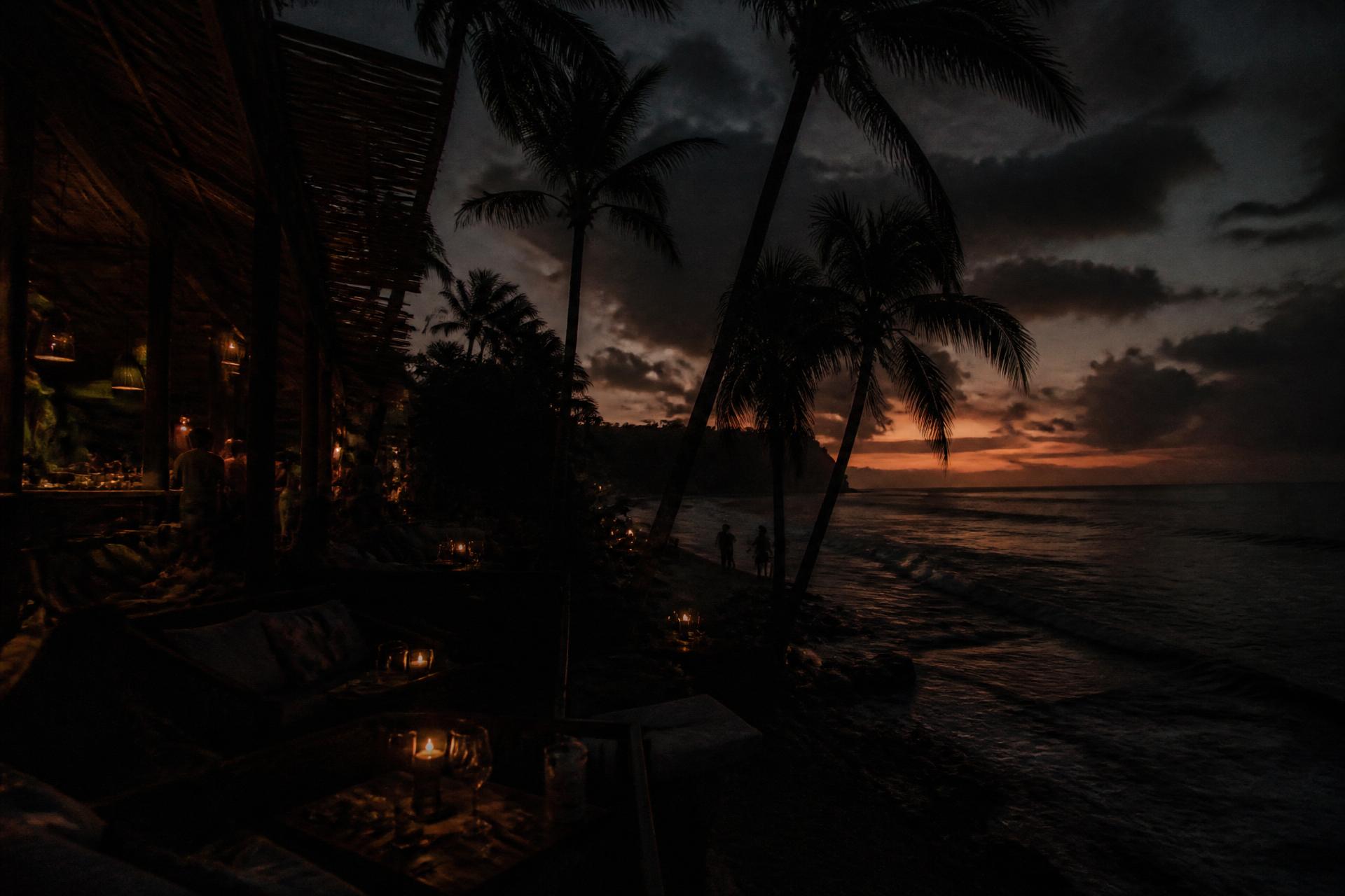 Potato Head Beach Club at sunset