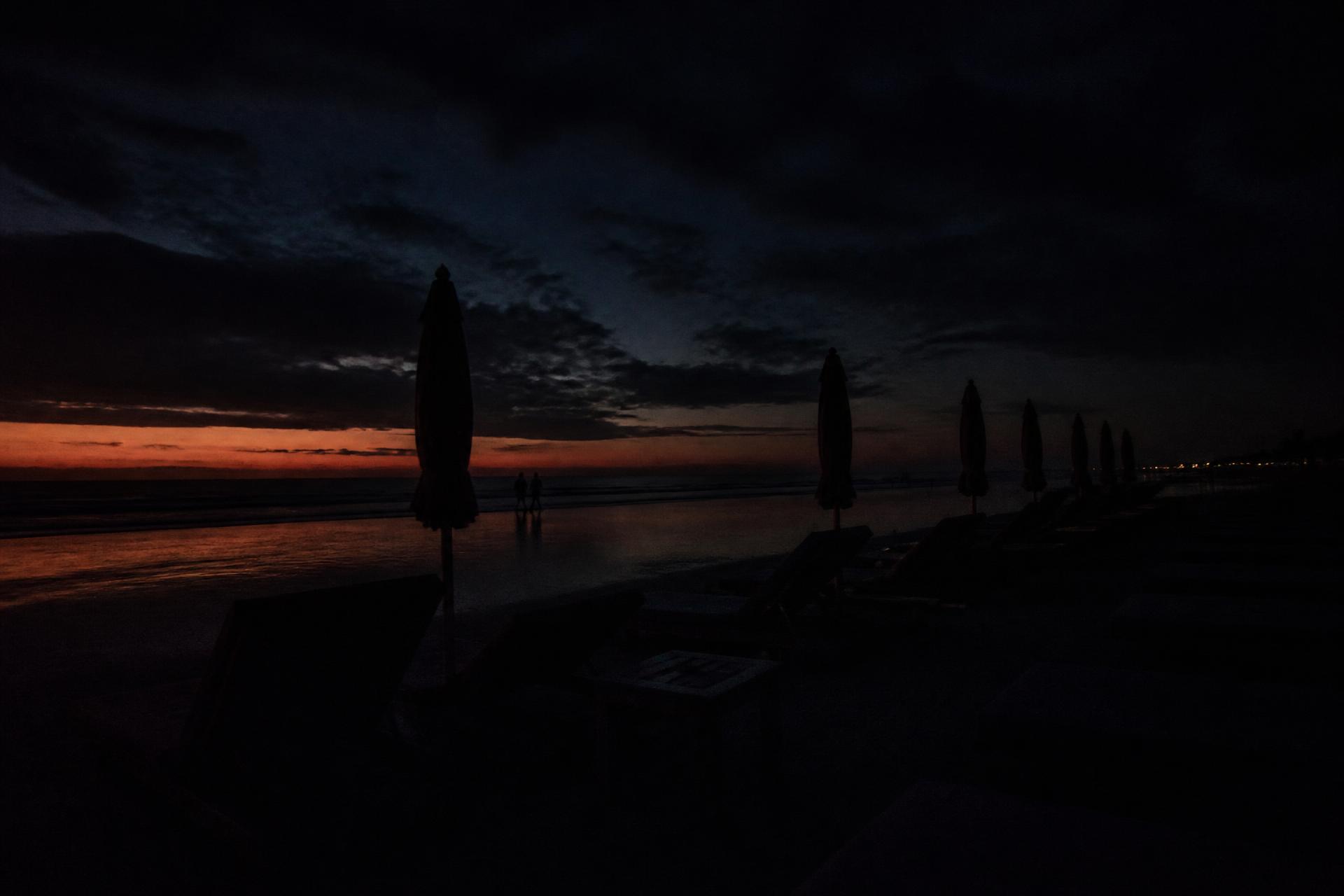 Seminyak beach at dusk